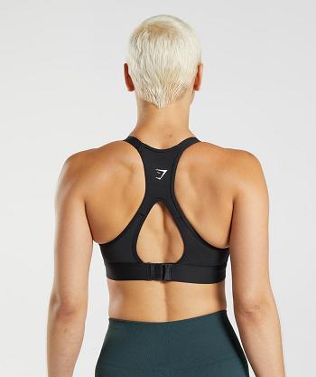 Gymshark Cut Out Back High Support Sport Bh Dam Svarta | SE 2846XYU